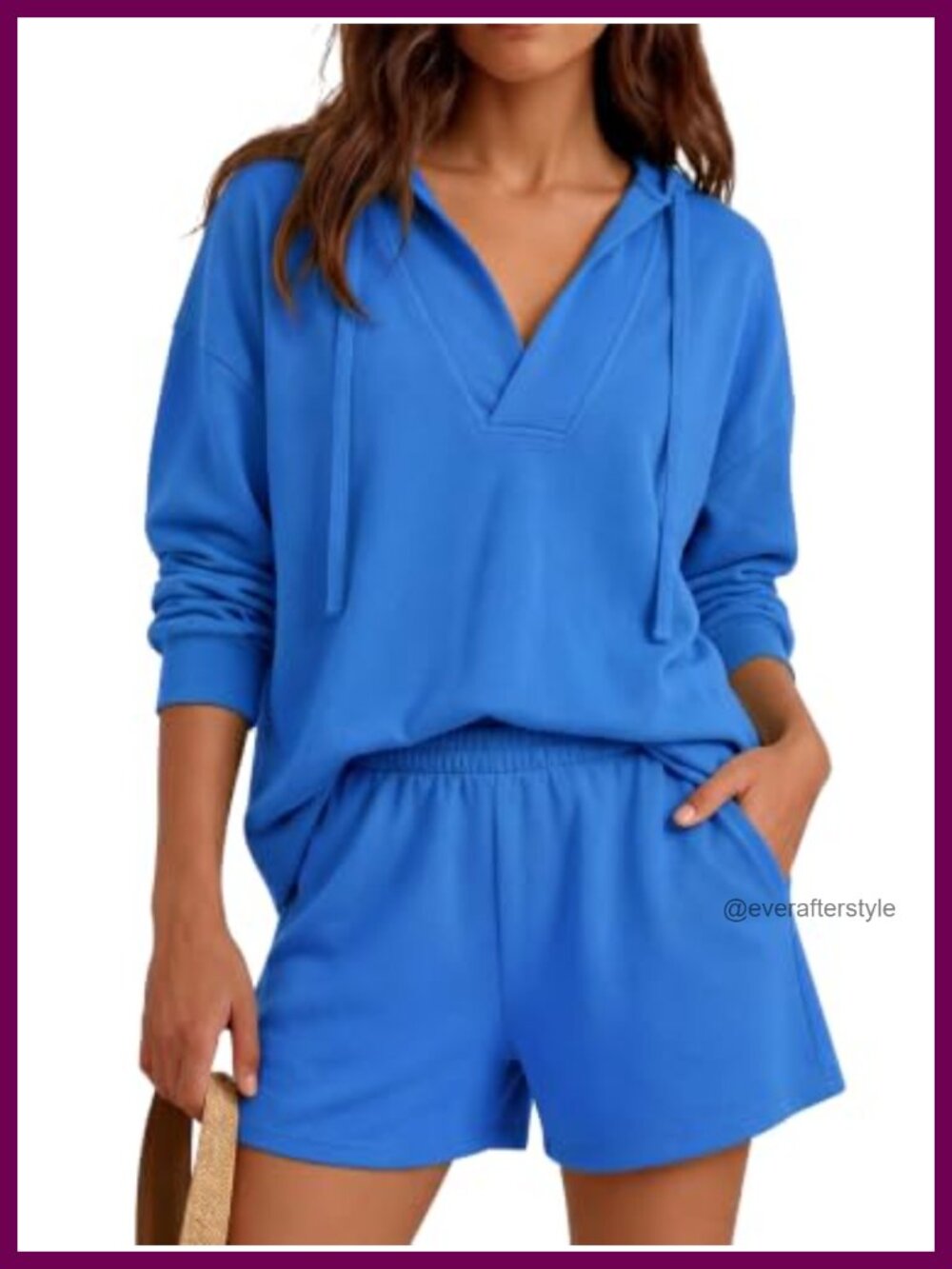 Women's 2 Piece Lounge Set Hoodie Shorts Sweatsuit